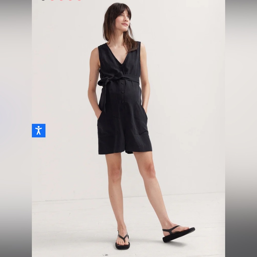 NWT-never worn- Hatch maternity Elliot Romper- black size 2